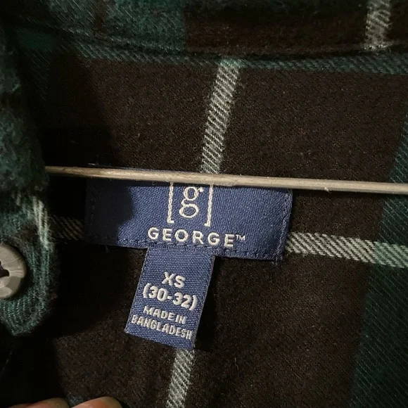 George Teal and Black Plaid Casual Shirt - Picture 2 of 4